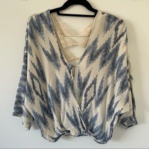 William B Open Back Boho Top